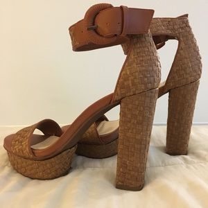 JESSICA SIMPSON KAELANI LIGHT LUGGAGE WOVEN HEELS